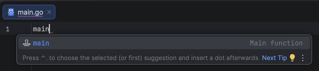 GoLand suggestion