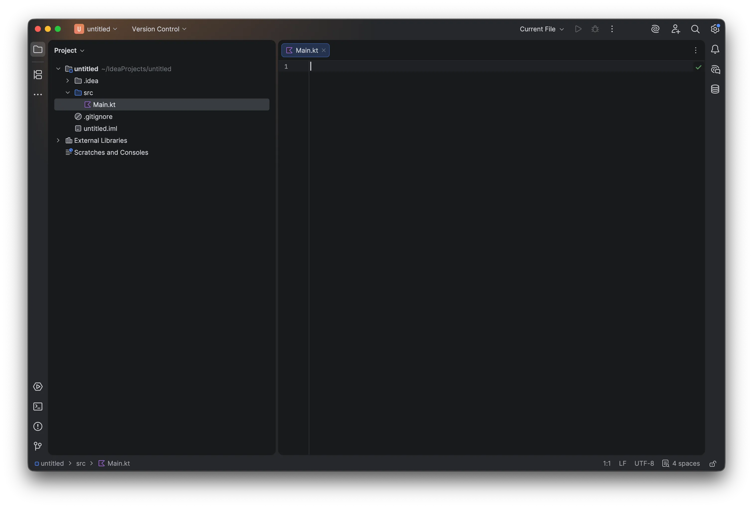 IntelliJ Kotlin setup complete